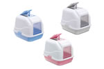 IMAC-84096S EASY CAT HOODED CAT LOO, SCOOP & FILTER - MIXED 1x6