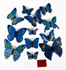G-GSBUTTERFLY12-BLUE PACK OF 12 BUTTERFLIES ON MAGNET